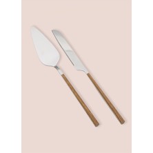 The Mia Wooden Pasta Servis Takımı 2 Parça