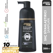 Softto Plus Black Hair Doğal Görünümlü Saç Siyahlaştırıcı Şampuan 350 ml