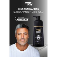 Softto Plus Black Hair Saç Siyahlaştırıcı Doğal Görünümlü Şampuan Pompalı 350 Ml
