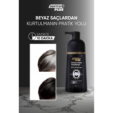 Softto Plus Black Hair Saç Siyahlaştırıcı Doğal Görünümlü Şampuan Pompalı 350 Ml