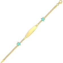 Assos Yıldız Figürlü Altın Çocuk Künye - 14K