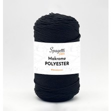 Polyester Makrome 2mm 250G Siyah El Örgü Ipliği