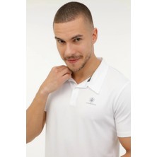 Lumberjack CT461 Sherman Erkek Yakali Tshirt - Beyaz