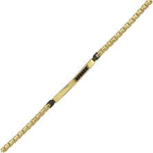 Tasarım Altın Erkek Bileklik - 14K - 11.53GR
