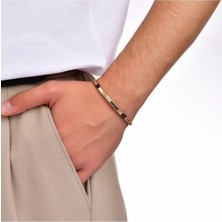 Tasarım Altın Erkek Bileklik - 14K - 11.53GR