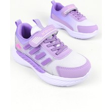 ND023 Lila Cırt Cırtlı Kız Çocuk Spor Ayakkabı