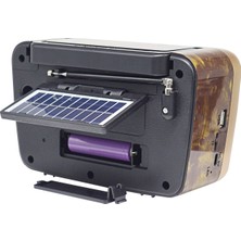 Concord RX-BT733S  Solar Güneş Enerji Panelli Nostaljik Radyo Bluetooth Hoparlör