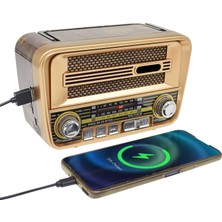 Concord RX-BT733S  Solar Güneş Enerji Panelli Nostaljik Radyo Bluetooth Hoparlör