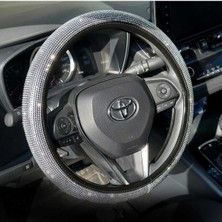 Full Gümüş Taşlı Direksiyon Kılıfı