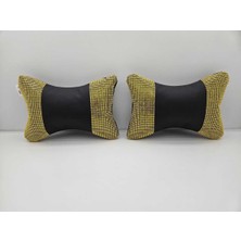 Pırlanta Gold Direksiyon Kılıfı Taşlı Boyun Yastığı ve Emniyet Kemer Pedi 3 Lü Tam Set