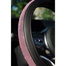 Pembe Taşlı Direksiyon Kılıfı