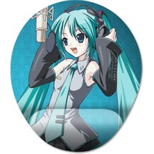 Pixxa Hatsune Miku Bilek Destekli Mousepad Model 1 - Oval