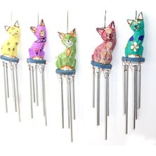 Near Shop Üstü Ahşap Altı Metal Rüzgar Çanı