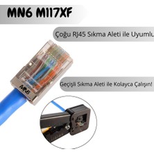 MN6 M117XF Cat6 Jack/60 Adet-Metal Ez/yeni Nesil RJ45 Cat6-8p/8c Açık Uçlu/cat6 Konnektör