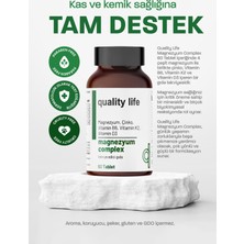 Quality Life Magnesium Citrate B6 D3 K2 Vitamin Magnezyum Malat Bisglisinat Taurat Sitrat Çinko Complex Tablet