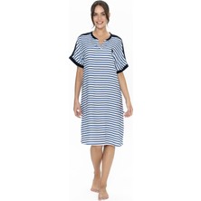 U.s Polo Assn. 20035 Kadın Kısa Kollu V Yaka Rahat Ev Giyim-Lacivert