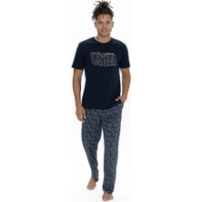 U.s Polo Assn. 18903 Erkek Kısa Kollu Bisiklet Yaka 3'lü Pijama Takımı-Lacivert