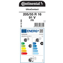 Continental 205/55 R16 91V Fr Uc Oto Yaz Lastiği (Üretim Yılı:2025)