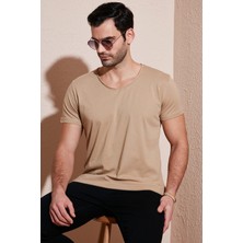 Buratti Pamuklu Slim Fit V Yaka Basic T Shirt Erkek T Shirt 5412001