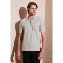Buratti Pamuklu Regular Fit Fermuarlı Polo Yaka T Shirt Erkek Polo Yaka T Shirt 5902434