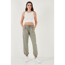 Lela Regular Fit Yüksek Bel Lastikli Paça Jogger Spor Pantolon Bayan Pantolon 668YP5039