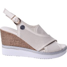 Mammamia Kadın Deri Dolgu Topuk Sandalet D25YS-2640