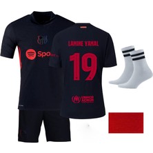 Barcelona Lamine Yamal Çocuk Futbol Forma 4'lü Set Forma+Şort+Çorap+Bileklik