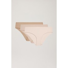 Los Ojos 3 Adet Görünmez Lazer Kesim Klasik Külot Laser Cut Briefs