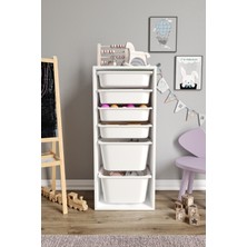 Baby Darling  Mdf - Large Mono 6 Sepetli Oyuncak Dolabı