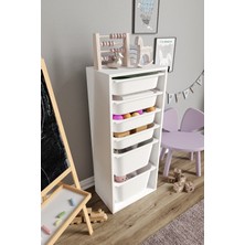 Baby Darling  Mdf - Large Mono 6 Sepetli Oyuncak Dolabı