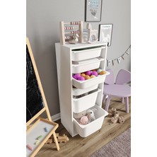 Baby Darling  Mdf - Large Mono 6 Sepetli Oyuncak Dolabı