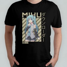 Pixxa Hatsune Miku %100 Pamuklu Bisiklet Yaka T-Shirt Model 2