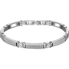 Necati Gün ARS118 Erkek Deri Çelik Bileklik