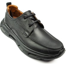 Marcomen 21395 Siyah Deri Erkek Casual Ayakkabı