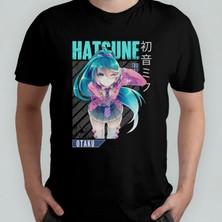 Pixxa Hatsune Miku %100 Pamuklu Bisiklet Yaka T-Shirt Model 4