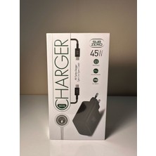 45W Pd Type-C To Type-C (Turbo) Siyah Şarj Aleti