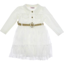 Kız Çocuk Elbise Kemerli