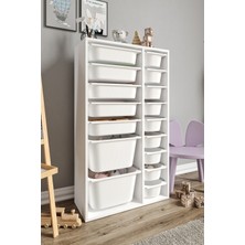 Baby Darling %100 Mdf - Xl Duo 16 Sepetli Oyuncak Dolabı