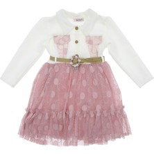 Kız Çocuk Elbise Kemerli