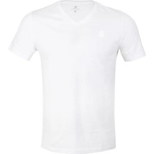 Lumberjack CT106 V Nk T-Sh 5fx V Yaka Kırık Beyaz Erkek Kısa Kol T-Shirt 101939410