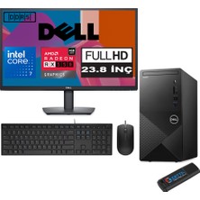 Dell Vostro 3030 mt Intel Core I7 12700 16GB Ddr5 1tb SSD 23.8" Fhd Windows 11 Home Amd RX550-4GB Masaüstü Bilgisayar 23N3030I7RX550H08 + Zetta USB Bellek