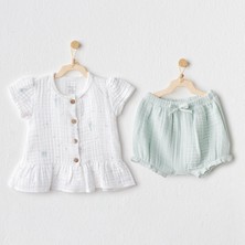 Andywawa Kız Bebek Zıbın Set 2'li Side Snap Set Love Family AC25509