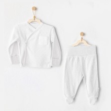 Andywawa Bebek Zıbın Takım 2 Parça Side Snap Set Jacquard Basic AC25557