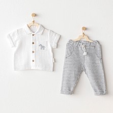 Andywawa Erkek Bebek Takım 2 Parça Set Little King AC25813