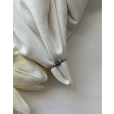 Pel Design Minimal Topaz Taşı Ayarlanabilir Çelik Yüzük