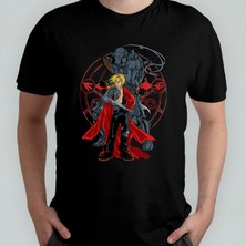 Pixxa Fullmetal Alchemist Edward Elric Unisex %100 Pamuklu Bisiklet Yaka T-Shirt Model 4