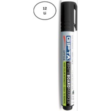 Toptan Bulurum Gıpta Markör Yuvarlak Uç Dolan Tahta Kalemi Siyah 12'li