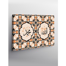 Karizma Tablo Kanvas Tablo Allah ve Muhammed Yazılı Hat Sanatı