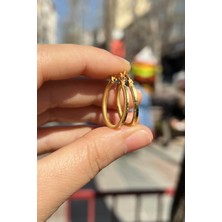 Gümüş Iç Çap 2 cm Ajda Model Halka Küpe