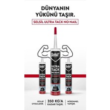Selsil 12 Adet Ultra Tack Montaj Yapıştırıcı Korniş Yapıştırıcısı 290 ml